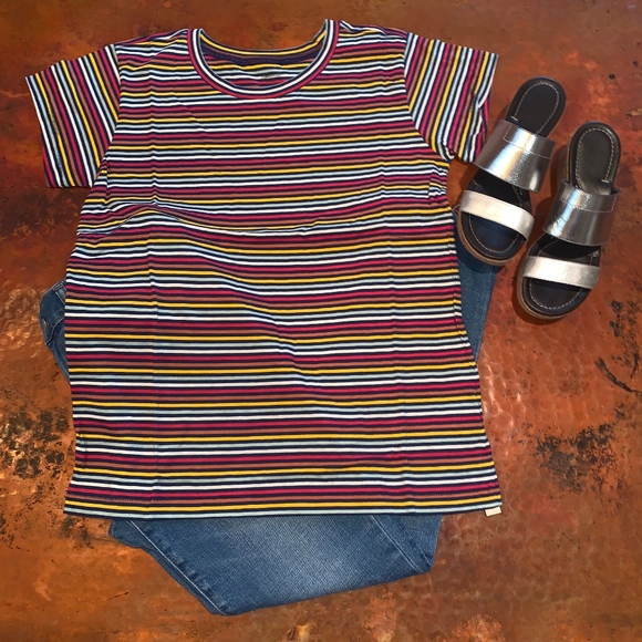 Madewell Tops - NWT Madewell Tee in Rainbow Stripe